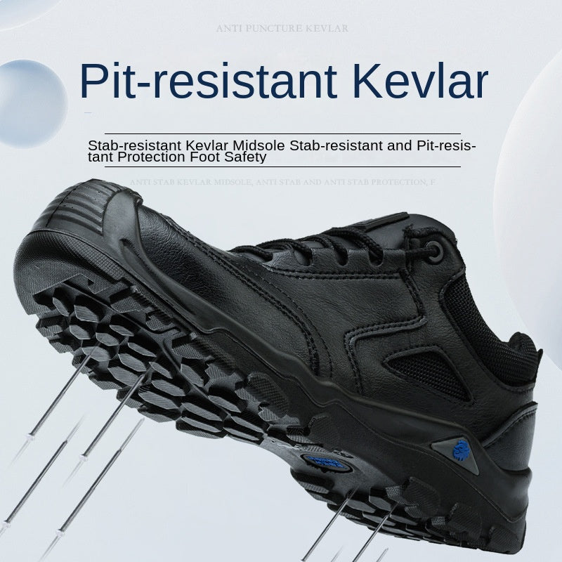 Custom Cowhide Leather Puncture &amp; Impact Resistant Safety Work Shoes