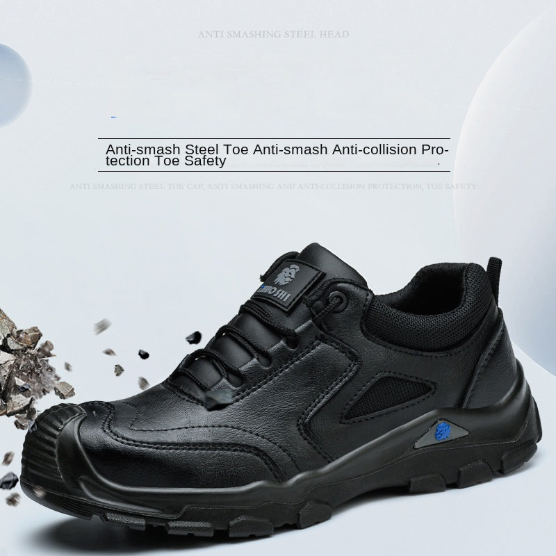 Custom Cowhide Leather Puncture &amp; Impact Resistant Safety Work Shoes