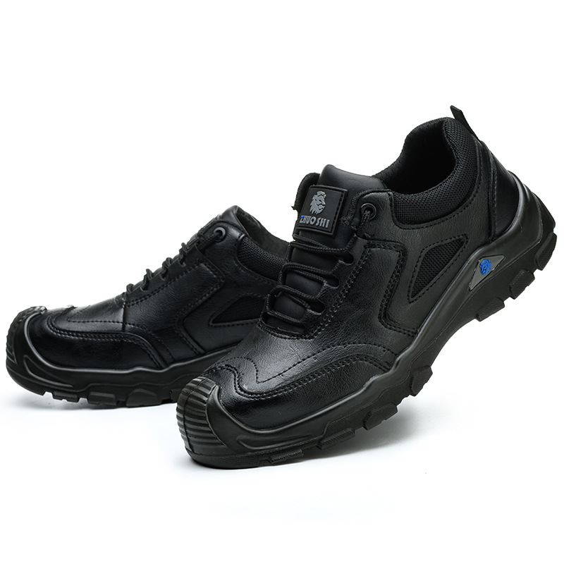 Custom Cowhide Leather Puncture &amp; Impact Resistant Safety Work Shoes