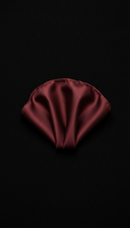 Oxblood Silk Pocket Square Hand-Rolled