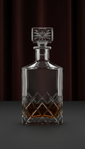 Crystal Whiskey Decanter With Faceted Stopper